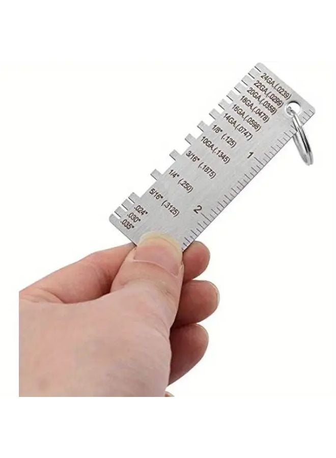 Stainless Steel Welding Thickness Gauge Metal Sheet Wire Size Inspection Tool 1pc - Image 2