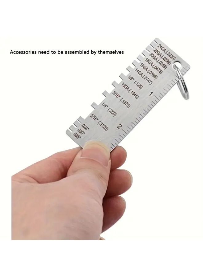 Stainless Steel Welding Thickness Gauge Metal Sheet Wire Size Inspection Tool 1pc - Image 1