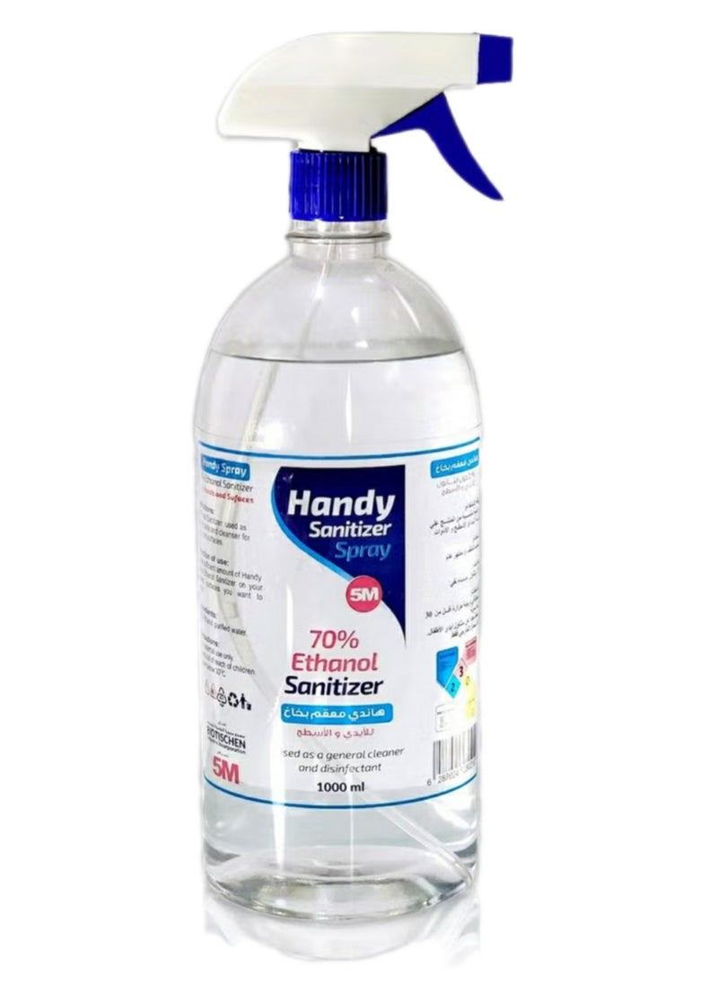 Handy - Sanitizer Spray 1000ML with 70% Ethanol, Disinfectant and General Cleaner - Image 1