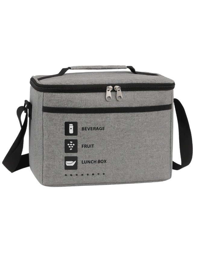 VIO Thermal Lunch Bag Cooler Insulated Lunch Box Tote Reusable Leakproof Food Storage Bag Large Capacity Meal Carrier for Work School Office Travel Picnic Beach Hiking Lunch Container for Men Women Kids Adults with Adjustable Shoulder Strap Lunch Cooling Tote Bento Box Organizer Waterproof Lunch Bag for Snacks and Drinks Multipurpose Hot and Cold Food Carrier Fruit Snacks Box 27X17X20 CM - Image 1