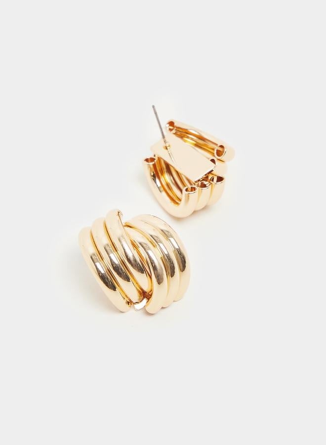 Styli Textured Stud Earrings  - Image 3