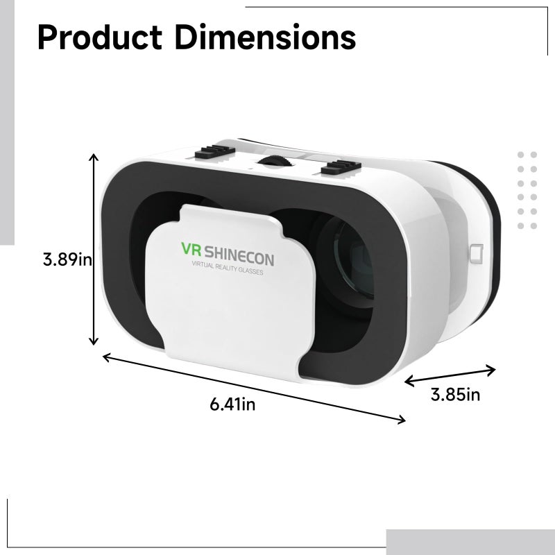 سماعة رأس VR قابلة للتعديل للآيفون 0 400 درجة رؤية مريحة ظهر مفتوح تدفق هواء متعدد الاتجاهات - Image 5