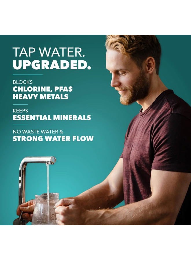 CuZn Under Sink Water Filter for Sink Faucet, 10K Gallons or 1 Year Filtration Life, Reduces PFAs, PFOS, Lead, Chlorine, Improves Taste of Tap Water, NSF/ANSI 42 & 372 Certified High Performance - Image 3