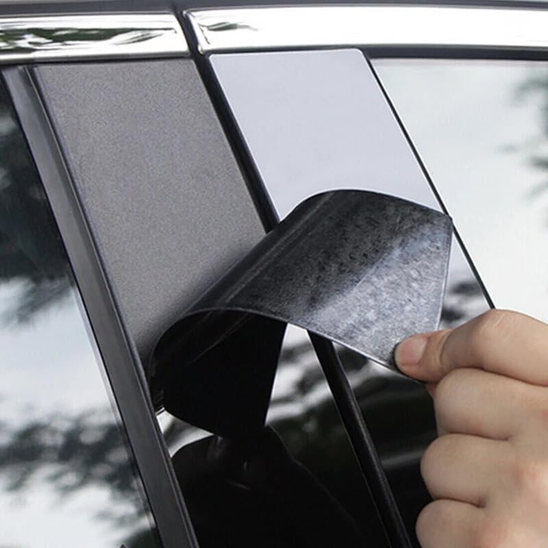 QASULER 8Pcs Car Window Pillar Posts Decal Cover - Image 5