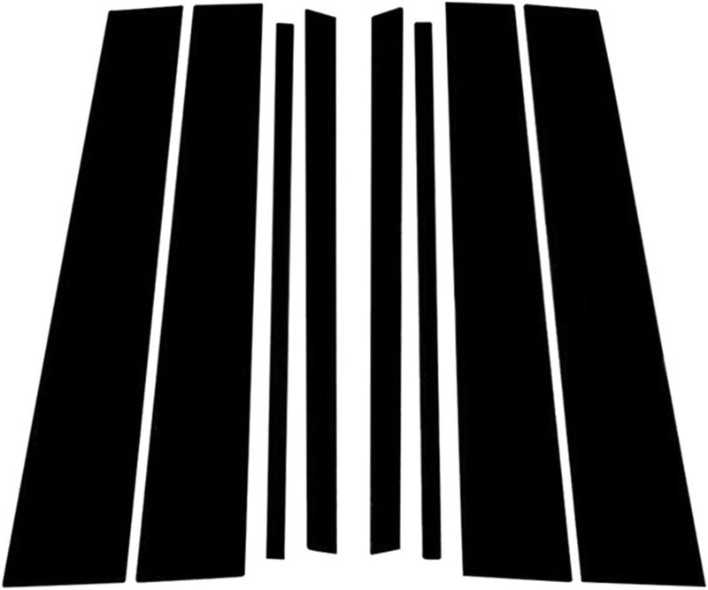 QASULER 8Pcs Car Window Pillar Posts Decal Cover - Image 1
