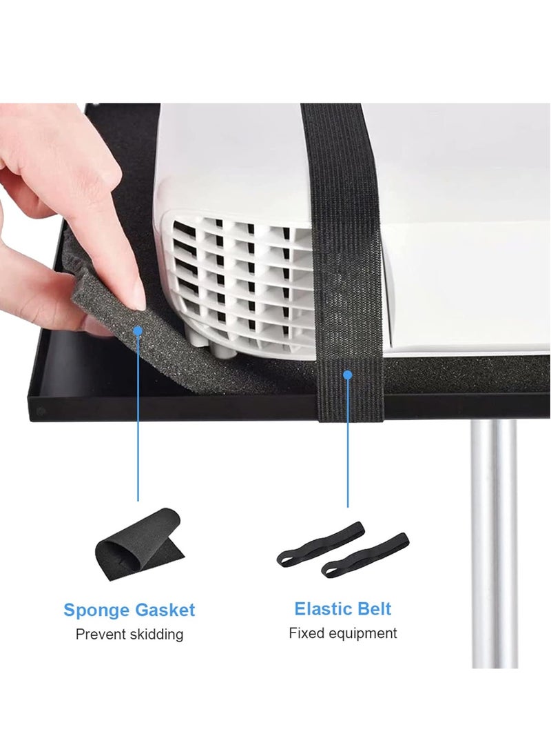 WISFOR - Projector Tripod Stand Portable Projector Stand Foldable Laptop Tripod with Projection Tray and Carry Bag Aluminum Tripod Floor Stand with Adjustable Height for Office Home Stage - Image 1