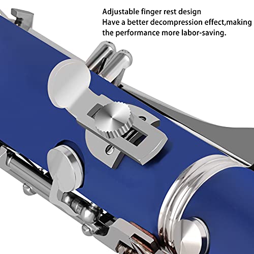 EASTROCK Bb Clarinet 17Nickel Keys ABS Material Wide Range of Tones Particularly Beginner & Students-friendly with Using Tools and Two Replaceable Barrels - Image 5