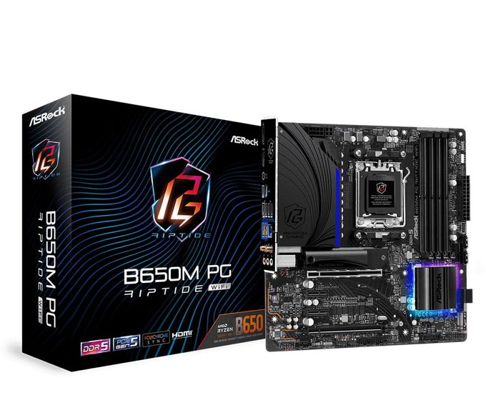 ASRock B650M Pg Riptide Wifi Amd Socket Am5 Ryzen 7000 Series Processors Motherboard - Image 4