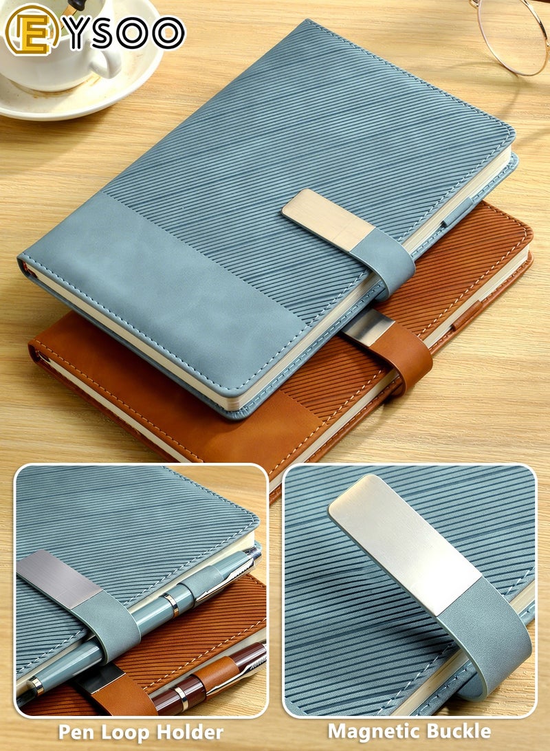  إيسو دفتر EYSOO مقاس A5 مسطر بغلاف صلب - 240 صفحة من ورق 80 غرام - دفتر مسطر للمكتب والمنزل والأعمال التجارية والمدرسة للكتابة وتدوين الملاحظات (أزرق) - Image 5