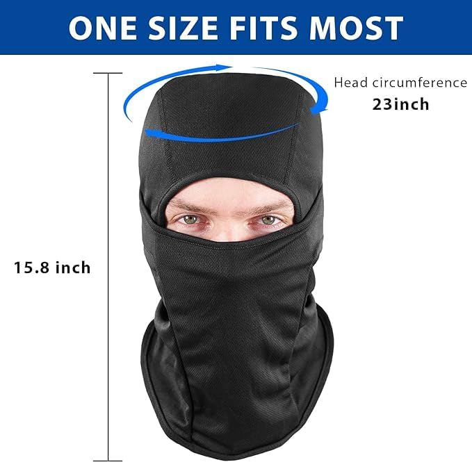 Caiuse Helmet Mask Balaclava Face Cover Mask for Men and Women Uv Protecter Face Bandana -Skiing, Snowboarding, Motorcycle, UV Protection - Image 2