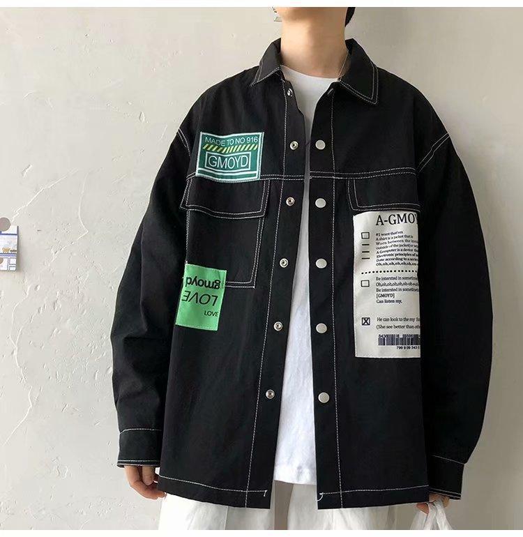 2024 Men'S Shirts Autumn High-Quality Youth New Workwear Cardigan Jacket Japanese Casual Thin Coat - Image 1