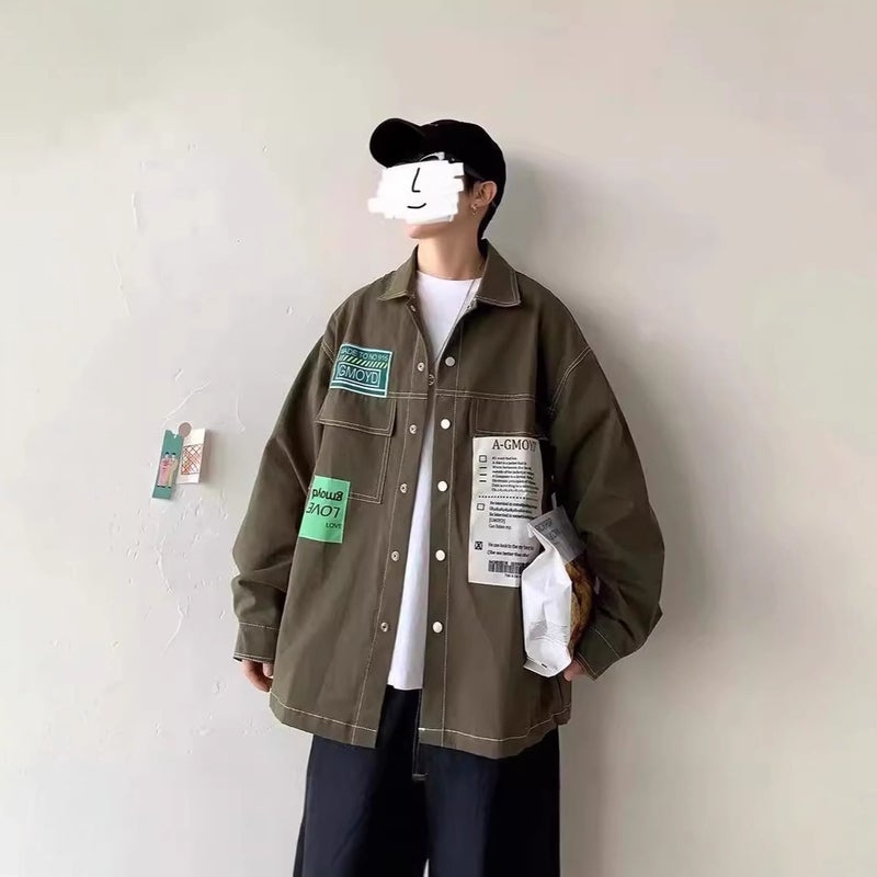 2024 Men'S Shirts Autumn High-Quality Youth New Workwear Cardigan Jacket Japanese Casual Thin Coat - Image 4