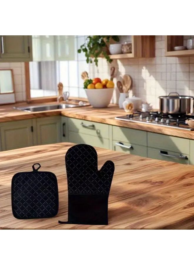 GY 03 Silicone Non Slip Glove And Pot Holder Set Soft Fit Anti Slip - Image 2