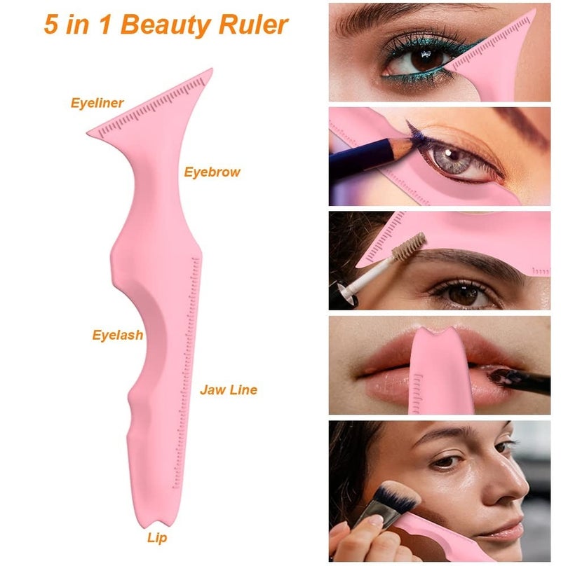 MARK STORE Silicone Eyeliner Stencil, Reusable Cat Eye Makeup Tool, Lipliner Eyeliner Mold, Face Contour Eyebrow Tool, Easy to Clean & Apply, Skin-Friendly - Image 5