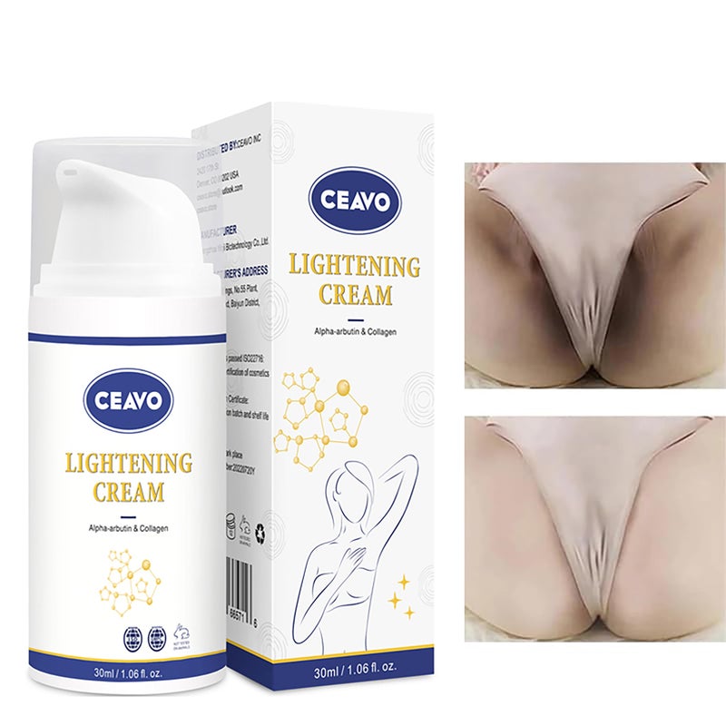 Ceavo Skin Lightening Cream For Dark Intimate Areas, Private Parts, Underarm, Knees, Elbows, Inner Thigh, Bikini Area, Armpit Bleaching Whitening Cream No Rebound (1.06, Floral Fragrance) - Image 1