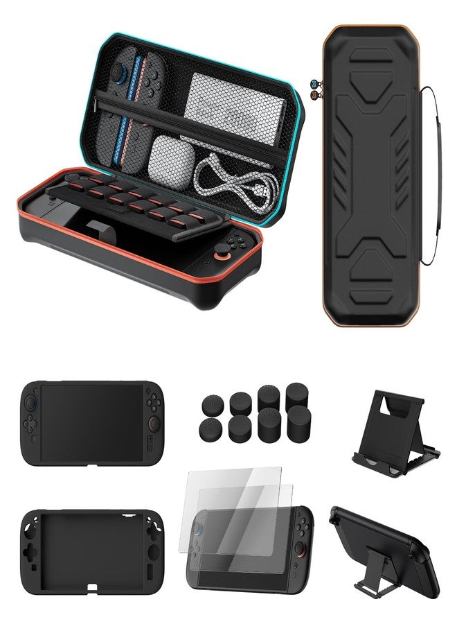 Hosanwell Switch2 13 in 1 Accessories Set for 2025 Nintendo Switch2 Model,Switch2 Hard Carrying Case with Switch2 Protective Case,8 Thumb Grip,2 Screen Protector,1 Stand - Image 1