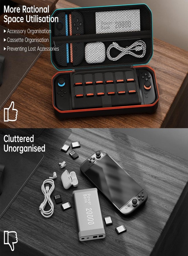 Hosanwell Switch2 13 in 1 Accessories Set for 2025 Nintendo Switch2 Model,Switch2 Hard Carrying Case with Switch2 Protective Case,8 Thumb Grip,2 Screen Protector,1 Stand - Image 3