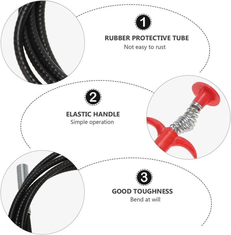 Uonlytech 2pcs Multifunctional Dredging Tool Drain Remover Cleaning Tool Long Pipeline Dredge Hook for Socks Jewelry - Image 4
