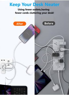 Changli 3 Ports USB C GaN Charger Plug Type C PD 65W QC 3.0 Fast Wall Mains Power Delivery Adapter For Laptops MacBook Pro Air Steam Deck iPad iPhone 16 15 Series Samsung S24 23 Ultra Honor Xiaomi Lenovo Black  - Image 2