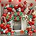 AobkDeco 143 Pcs Christmas Balloon Garland Arch KitMerry Christmas Banner and Red White Gold Metallic Green Cane Balloons Candy Foil Balloons Gift Box Balloons for Xmas Party Decorations - Image 4