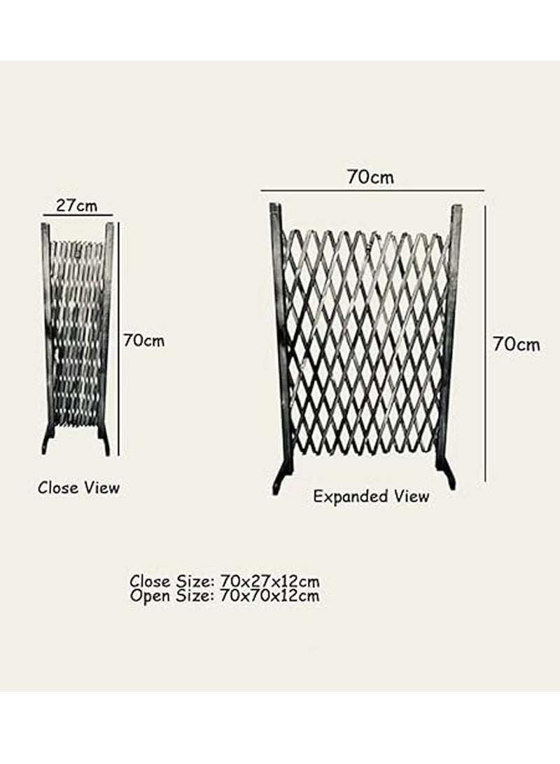 HOME TASTE Wooden Garden Fence - Retractable Wood Fence Gate, Plant Screen, And Garden Trellis - Extendable And Instant Fence For Home Yard - Trellis Partition, And Decorative Use - Image 2