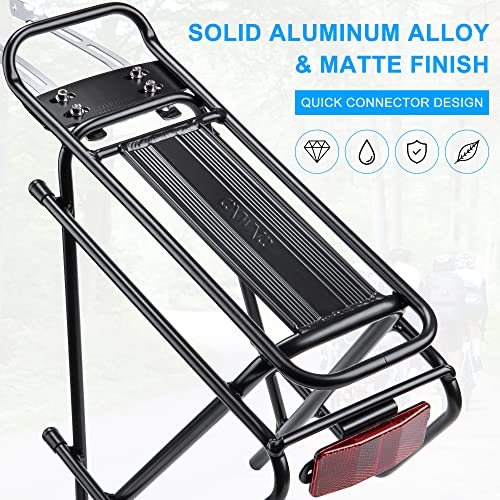 CXWXC Rear Bike Rack - Bike Cargo Rack for Disc Brake/Non-Disc Brake Mount - Bicycle Pannier Rack, Touring Carrier Rack fit 26”-29” and 700c - Image 2