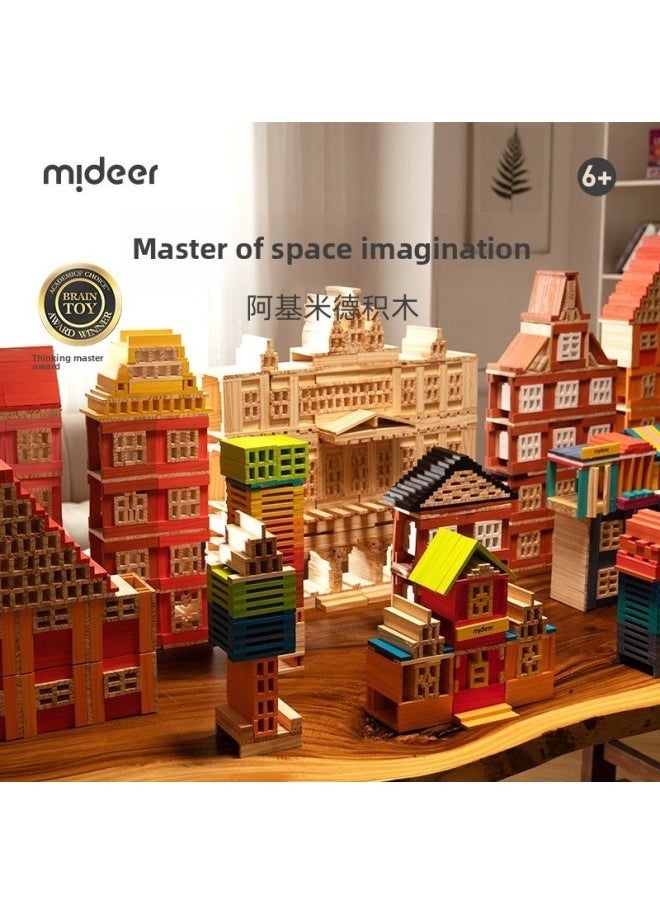 Mideer Mi Lu Archimedes Building Blocks Children's Assembled Wooden Building Blocks Toy Steam Puzzle Enlightenment 3.5-Color:Archimedes Building Blocks Accessories MD1130