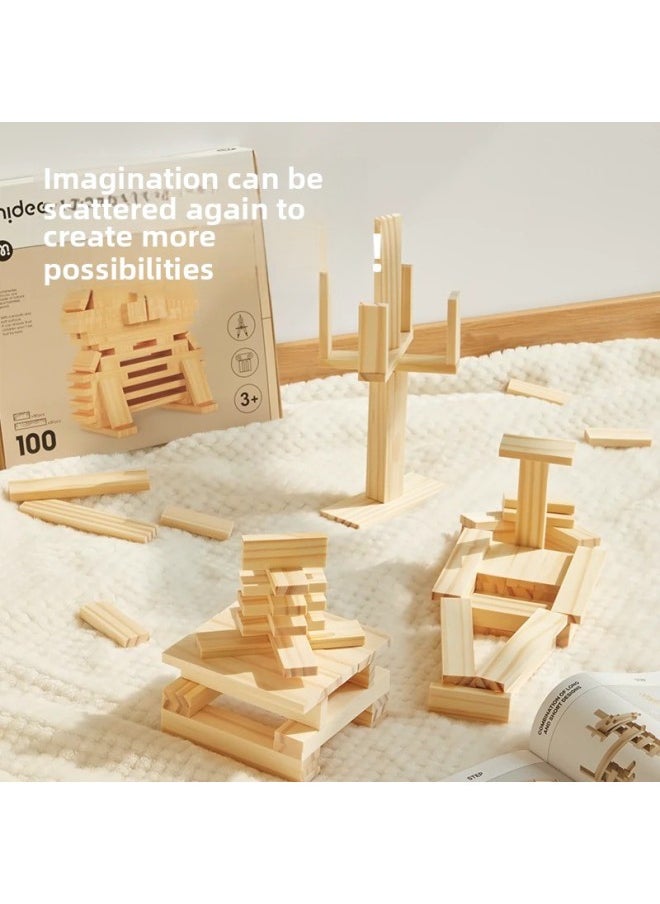 Mideer Mi Lu Archimedes Building Blocks Children's Assembled Wooden Building Blocks Toy Steam Puzzle Enlightenment 3.5-Color:Archimedes Building Blocks Accessories MD1130