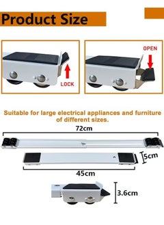 Generic Heavy Duty Extensible Appliance Roller is Suitable for Washing Machines, Refrigerators, Dryers, Dishwashers and other Heavy Objects, can bear 500kg. Washing Machine Base  - Image 2