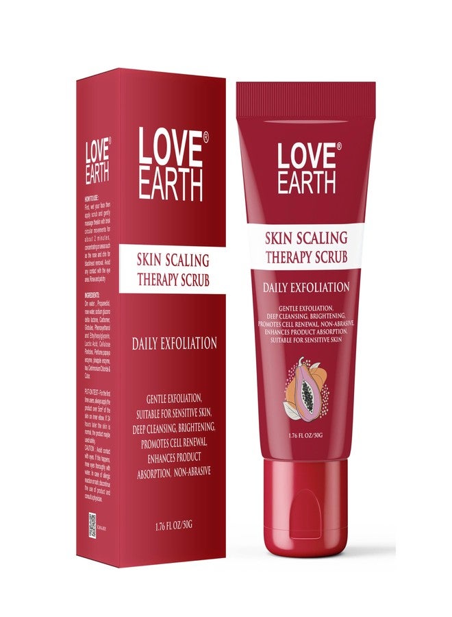 Love Earth Skin Scaling Therapy Scrub Daily Exfoliation For Gentle Exfoliation, Suitable For Sensitive Skin, Deep Cleansing, Brightening, Promotes Cell Renewal, Enhances Product Absorption, Non-Abrasive 50g - Image 1