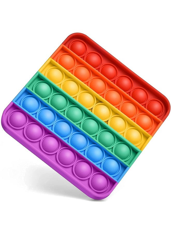 SEASPIRIT Pop It for Kids, Stress Relief for Adults, Anxiety Toy for All Ages, Simple Fidget Popper Toy, Different Shape Pop It for Kids, Educational Toy (Square) - Image 1