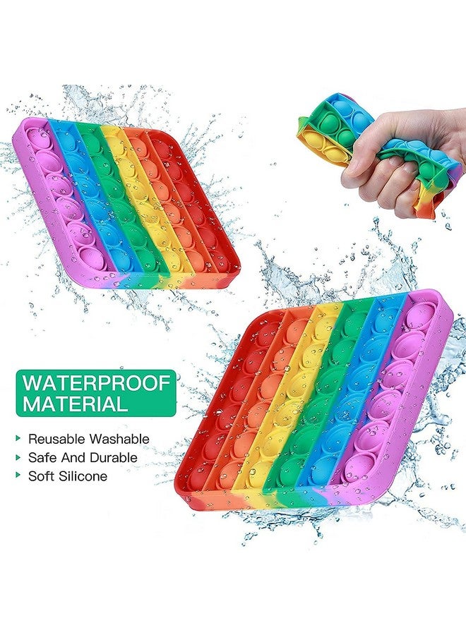 SEASPIRIT Pop It for Kids, Stress Relief for Adults, Anxiety Toy for All Ages, Simple Fidget Popper Toy, Different Shape Pop It for Kids, Educational Toy (Square) - Image 2