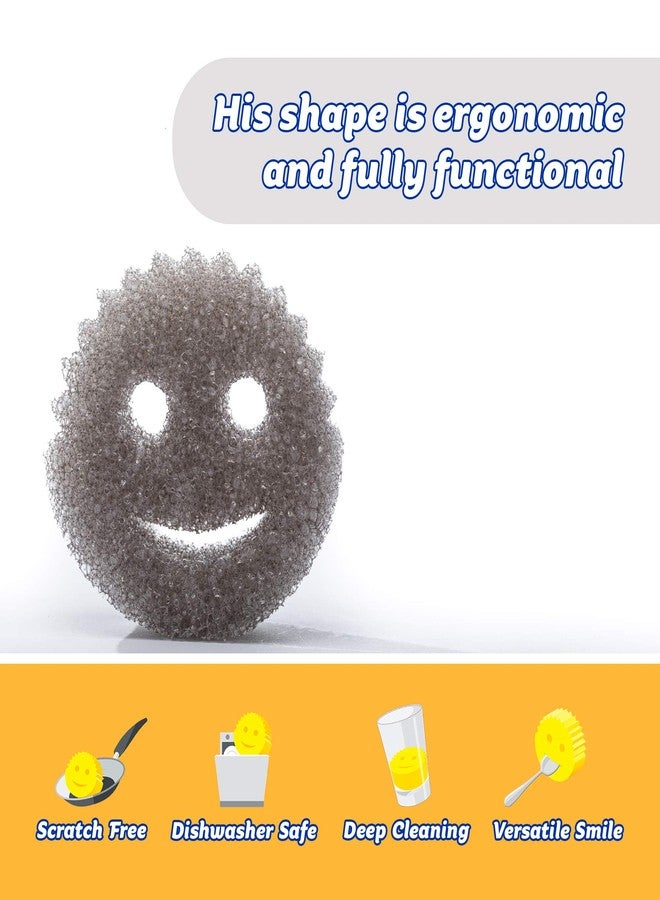 سكراب دادي إسفنجة سكراب دادي - مجموعة ستايل - إسفنجة تنظيف خالية من الخدوش للأطباق والمنزل، مقاومة للروائح، ناعمة في الماء الدافئ، ثابتة في الماء البارد، تنظيف عميق للمطبخ والحمام، آمنة للاستخدام في غسالة الأطباق، قطعة واحدة (عبوة من 3 قطع) - Image 3