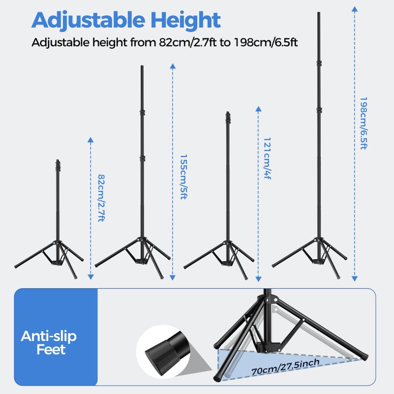 EMART 5 * 6.5ft White Photo Backdrop with Stand Kit for Photography Video Studioï¼ŒWhite Screen Photoshoot Background Curtain with T-Shaped Portable Backdrop Stand Carrying Bag 5 Clamps - Image 3