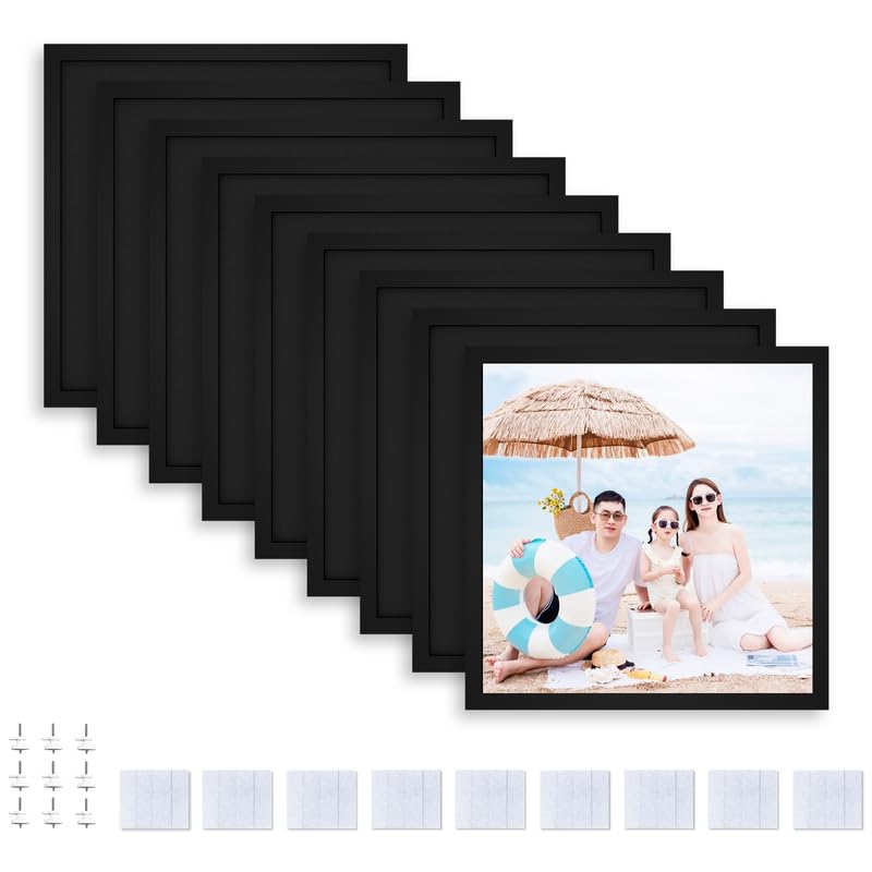 بلاط الصور السعيد 8x8 مجموعة إطارات الصور اللاصقة على الحائط 9 قطع