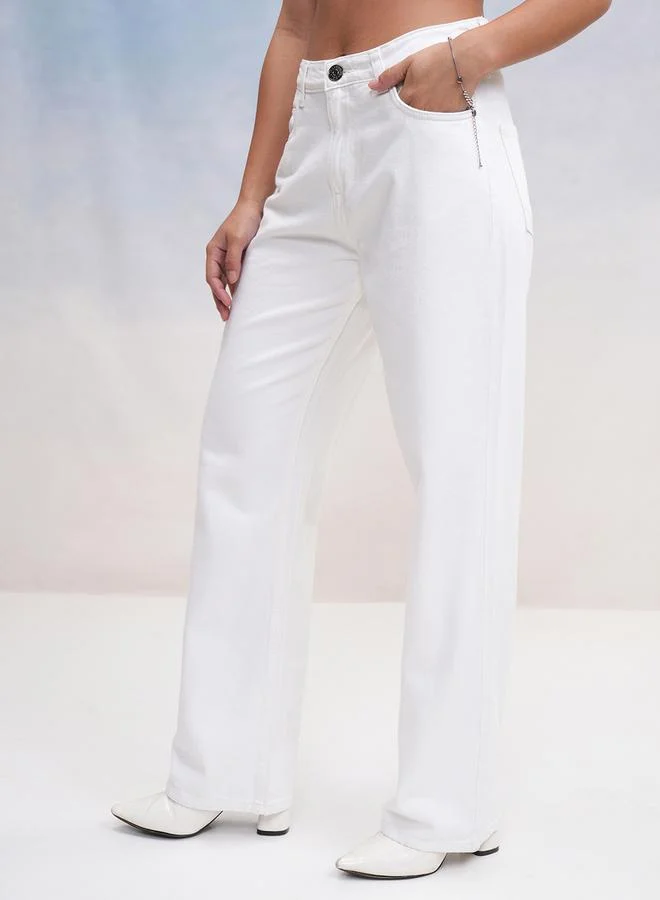 Tokyo Talkies Tokyo Talkies High-Rise Straight Fit Jeans