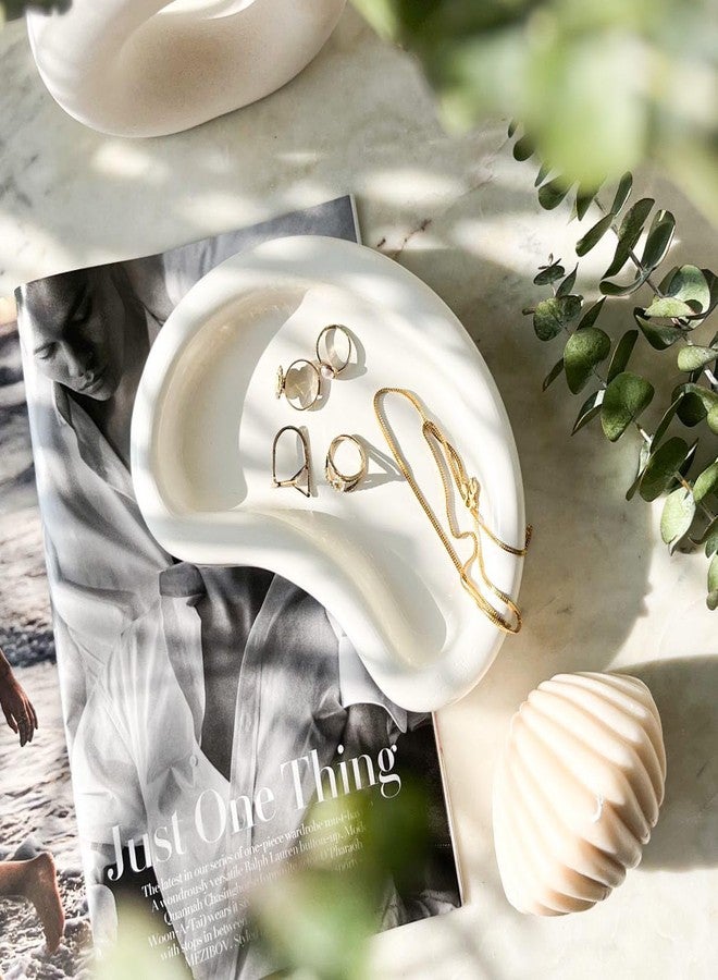 TREETRUNK® Moon Tray | Jewellery Tray | Ideal for Centrepiece Table | Concrete Decor | Home Decor (21x13x4cm) - Image 2