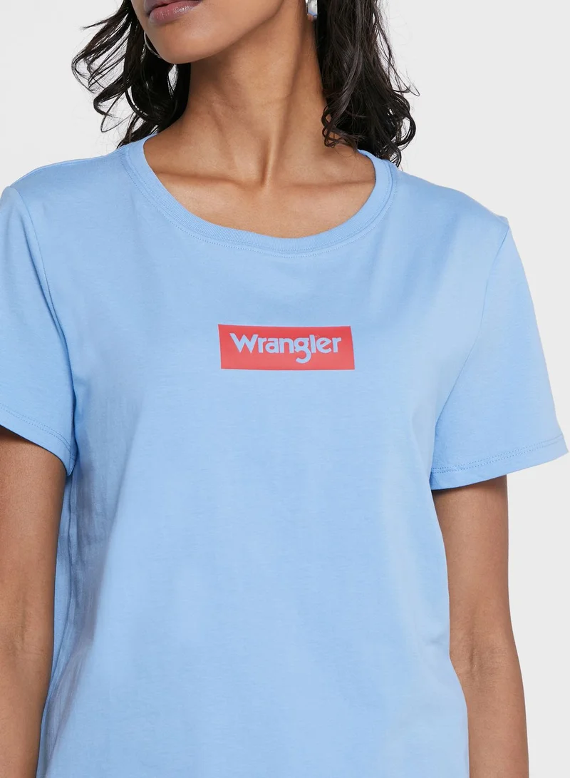 Wrangler Cotton Super Combed Fabric Logo T-Shirt