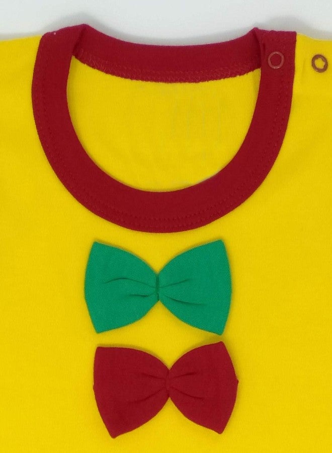 Kaboos 100% Cotton Yellow and Green Striped Baby Bodysuit (6-12) - Image 4