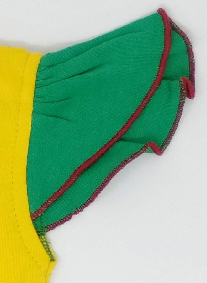 Kaboos 100% Cotton Yellow and Green Striped Baby Bodysuit (6-12) - Image 5