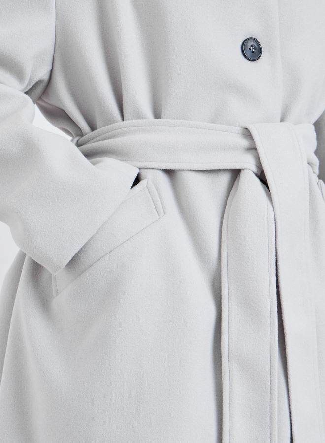 ستايلي معطف ميدي بقصة عادية مع رباط خصر - Image 4