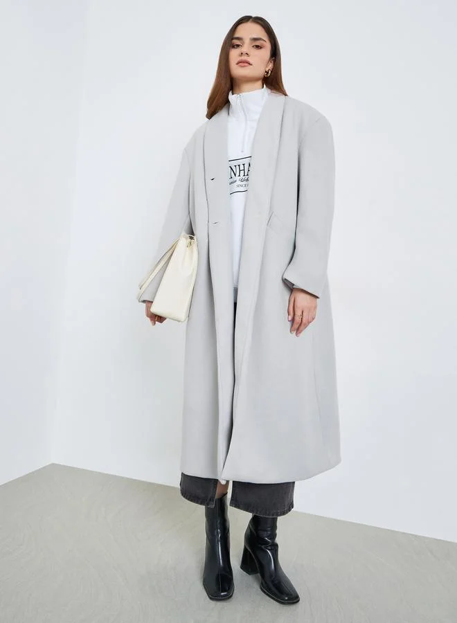 ستايلي معطف ميدي بقصة عادية مع رباط خصر