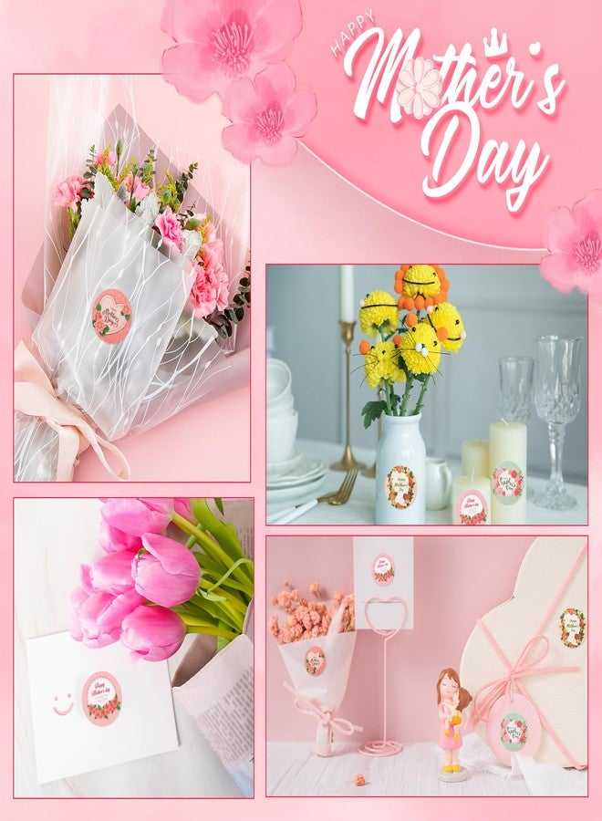XIHIRCD ملصقات عيد الأم من XIHIRCD، ٥٠٠ قطعة، لتزيين مغلفات عيد الأم، ملصقات عيد الأم، ٤ أنماط لتزيين البطاقات البريدية وصناديق الهدايا، مثالية لحفلات DIY - Image 5