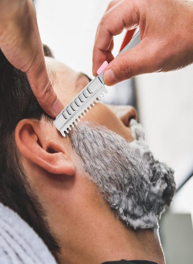 Lurrose FRCOLOR Manual Razor Full Stainless Steel Vintage Not Include Blade Foldable Barber Razor Scraper Razor Beard Salon Haircut Tools for Men Use - Image 5