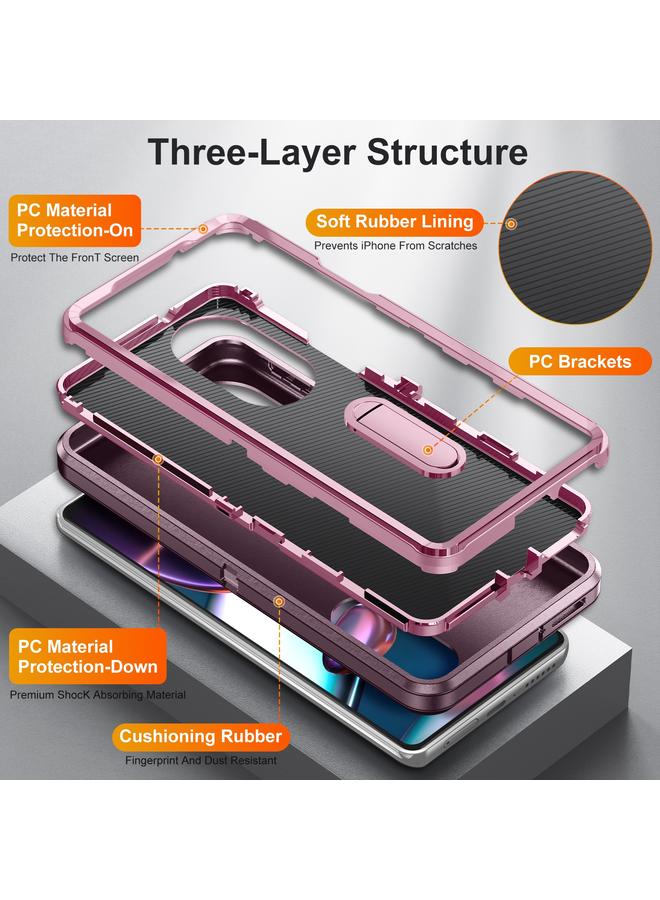 S-TOP Case For Motorola Edge 30 Pro 3 in 1 Rugged Holder Phone Case - Image 3