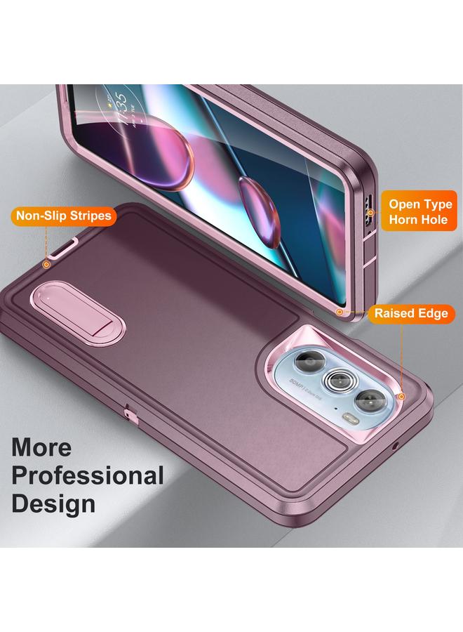S-TOP Case For Motorola Edge 30 Pro 3 in 1 Rugged Holder Phone Case - Image 2