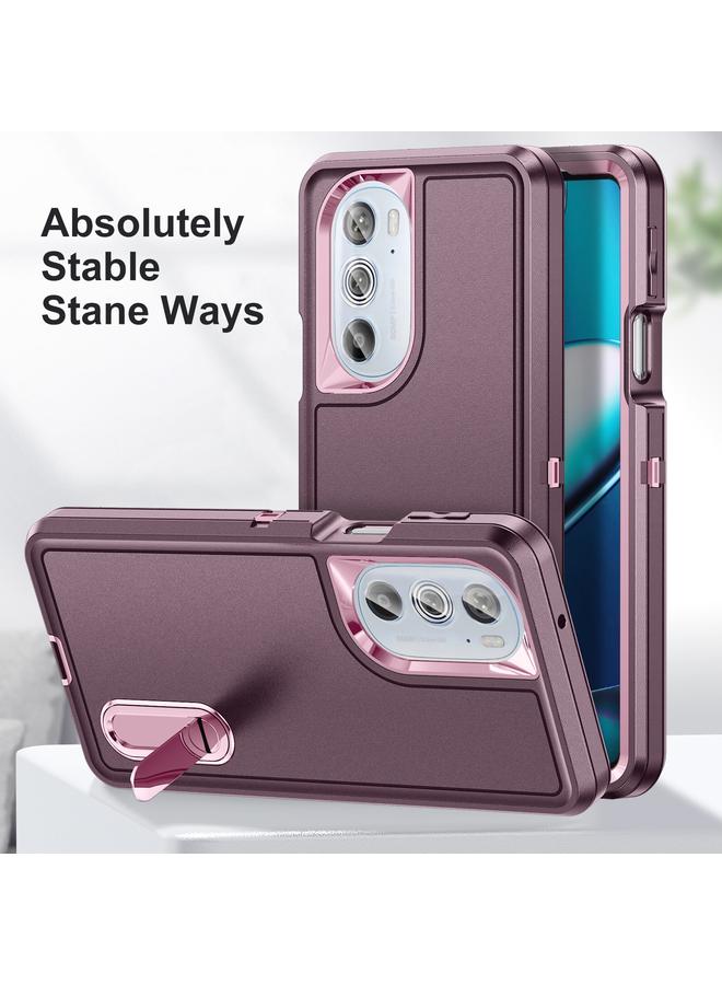 S-TOP Case For Motorola Edge 30 Pro 3 in 1 Rugged Holder Phone Case - Image 5