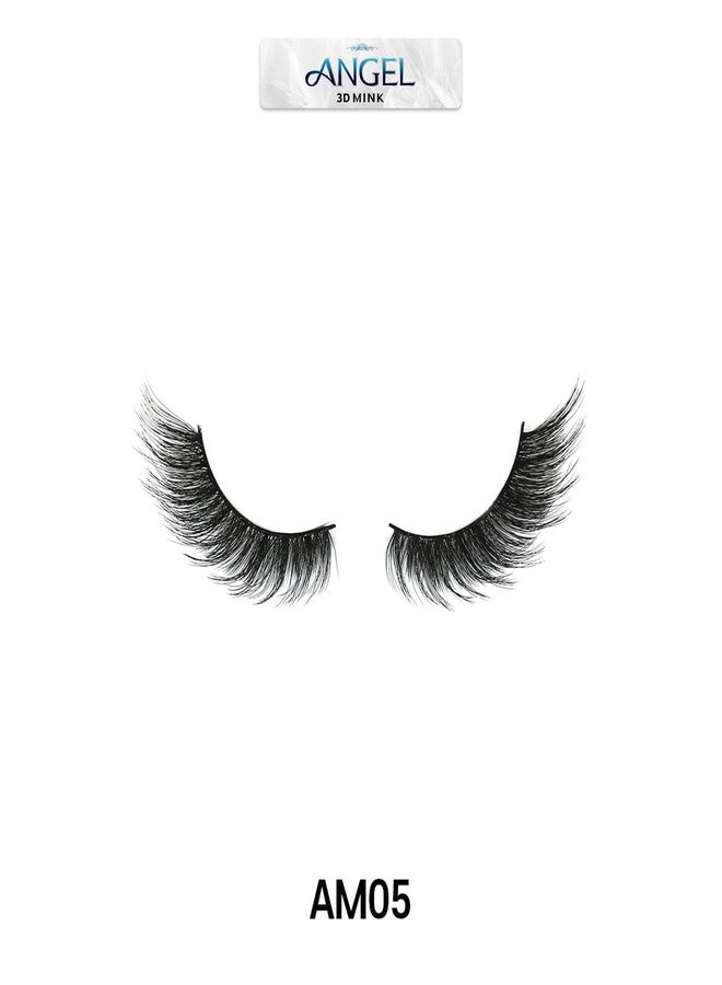 Laflare 3D MINK ANGEL Eyelashes, Soft, Feather-Light, Double-Layer, Voluminous, Glamorous, Fluffy, Striking Look, Reusable Premium Quality False Mink Lashes (AM05) - Image 2