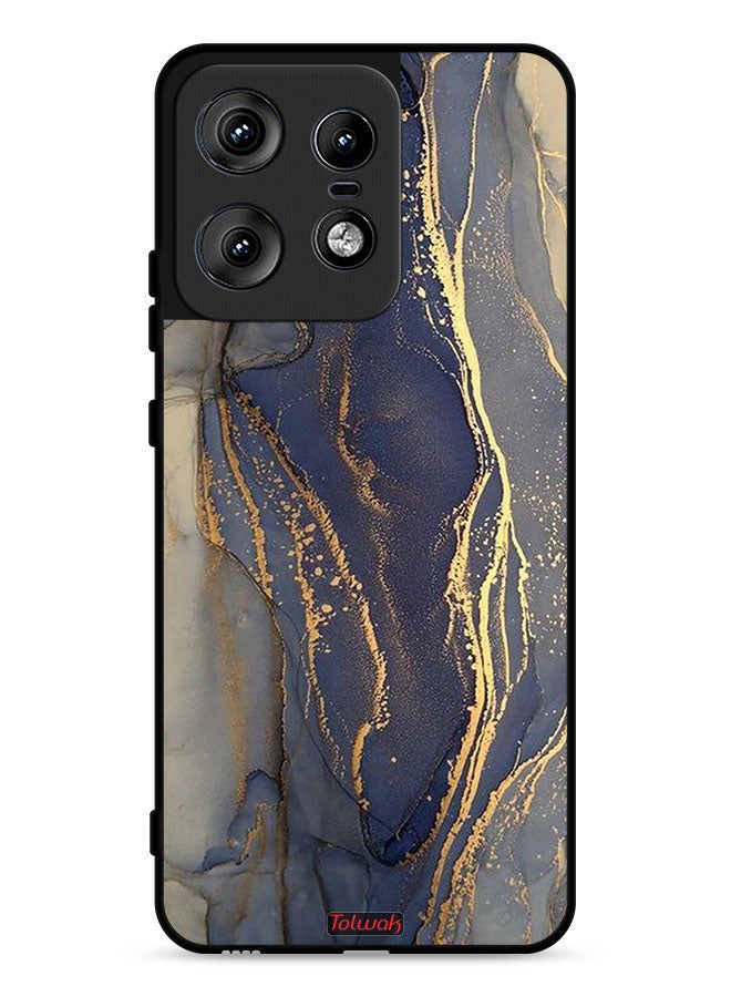 Tolwak Motorola Edge 50 Pro 5G Protective Case Cover Gliter Marble Pattern - Image 1