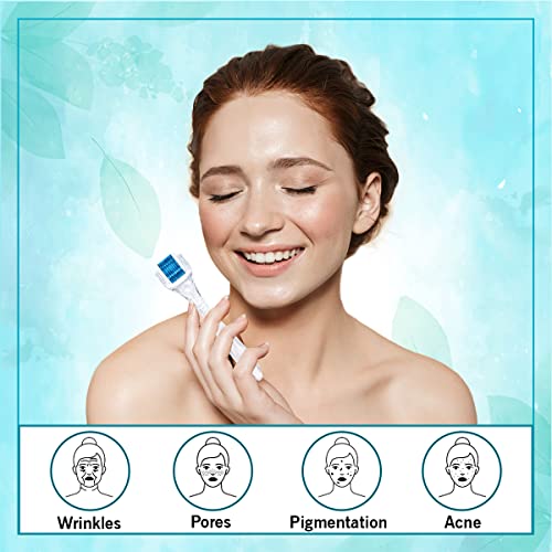 Epyz New Model Derma Roller Cosmetic Micro Needling Instrument with 540 Needles for Acne, Skin, Hair Loss, With Free Storage Case [ Transparent, Pack of 1] (Trans. Blue, 0.5mm) - Image 2